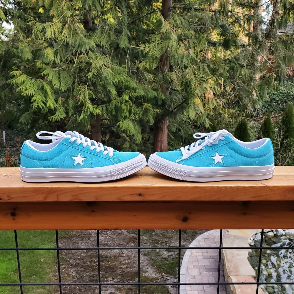 Turquoise Suede Converse One Star Womens US Size 10/US Men Size 8 Worn Once
